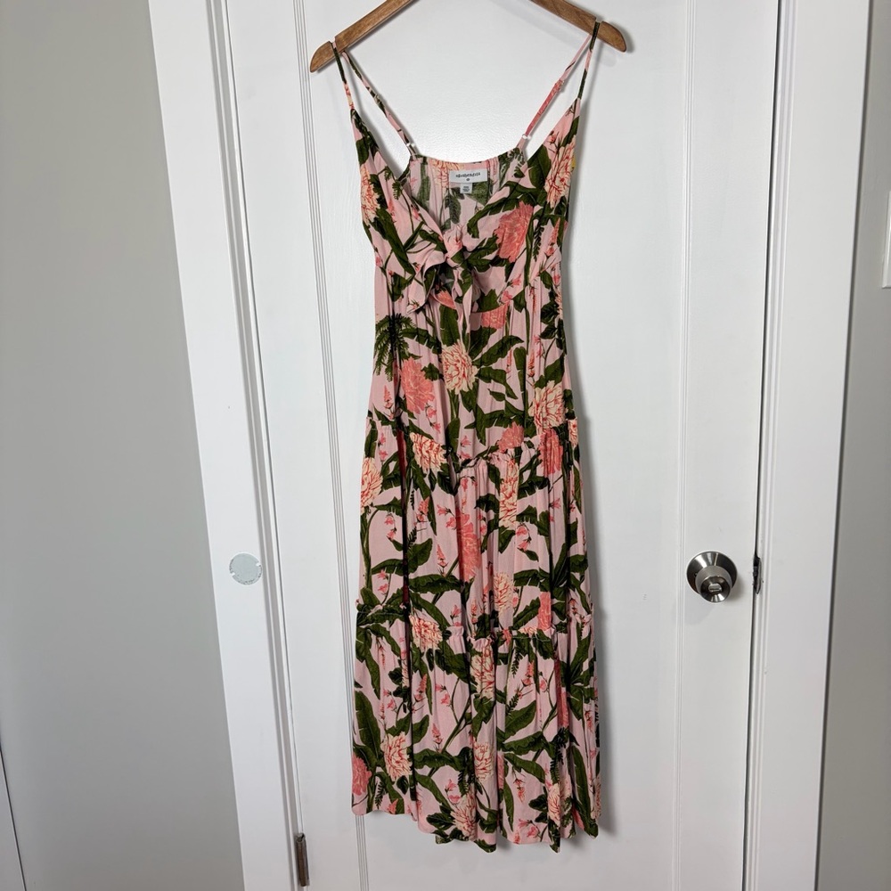 Agua Bendita x Target Peony Botanical Print‎ Tie-Front Midi Dress - Picture 2 of 11